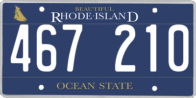 RI license plate 467210
