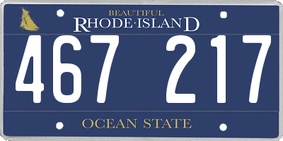 RI license plate 467217