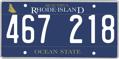 RI license plate 467218