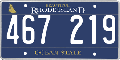 RI license plate 467219