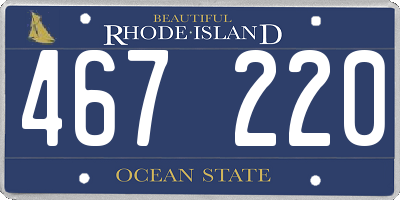 RI license plate 467220