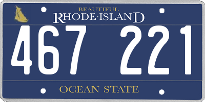 RI license plate 467221