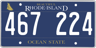 RI license plate 467224
