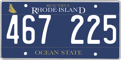 RI license plate 467225
