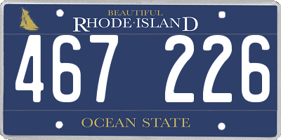 RI license plate 467226
