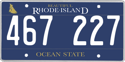 RI license plate 467227