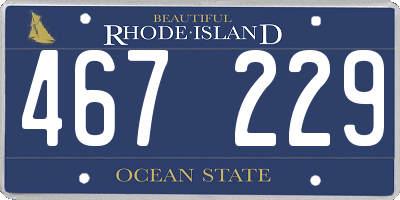 RI license plate 467229