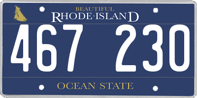 RI license plate 467230