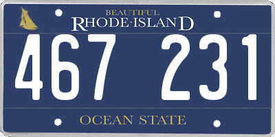 RI license plate 467231