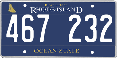 RI license plate 467232