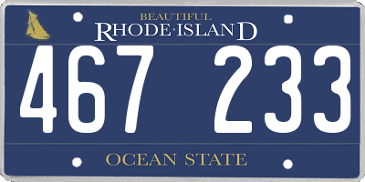 RI license plate 467233