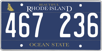 RI license plate 467236