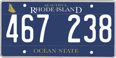 RI license plate 467238