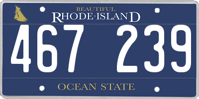 RI license plate 467239