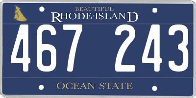 RI license plate 467243