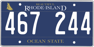 RI license plate 467244