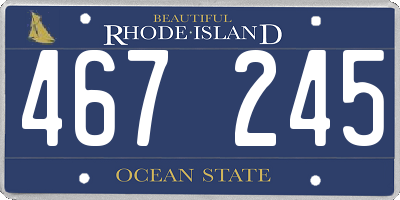 RI license plate 467245