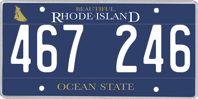 RI license plate 467246