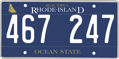 RI license plate 467247