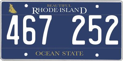 RI license plate 467252