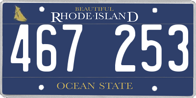 RI license plate 467253