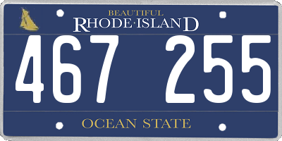 RI license plate 467255
