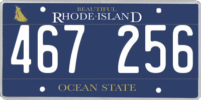 RI license plate 467256