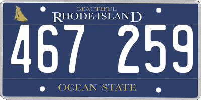 RI license plate 467259