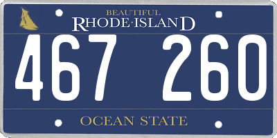 RI license plate 467260