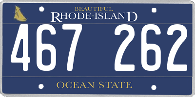 RI license plate 467262