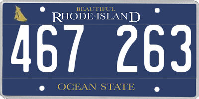 RI license plate 467263