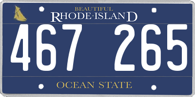 RI license plate 467265