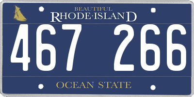 RI license plate 467266