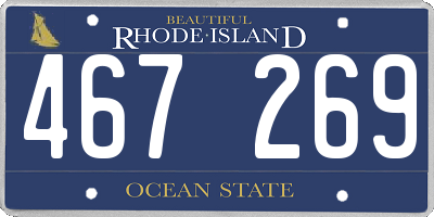RI license plate 467269