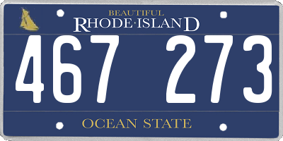 RI license plate 467273