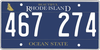RI license plate 467274