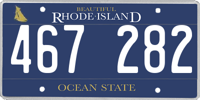 RI license plate 467282