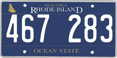 RI license plate 467283