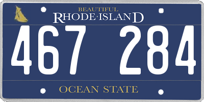 RI license plate 467284