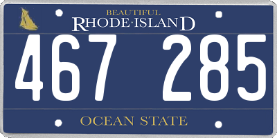 RI license plate 467285