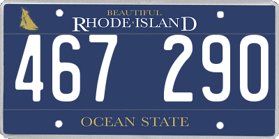 RI license plate 467290