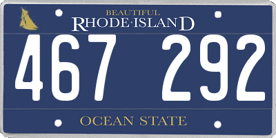 RI license plate 467292