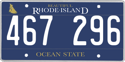 RI license plate 467296