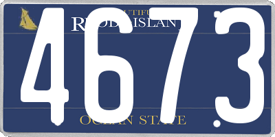 RI license plate 4673