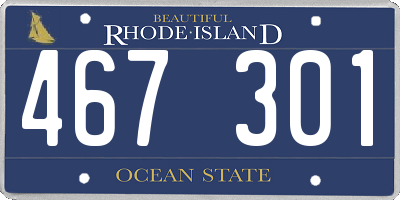 RI license plate 467301