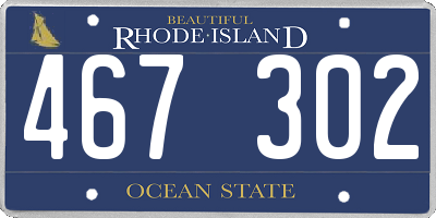 RI license plate 467302