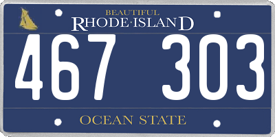 RI license plate 467303