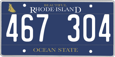 RI license plate 467304