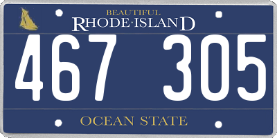 RI license plate 467305