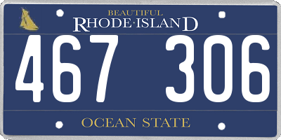RI license plate 467306